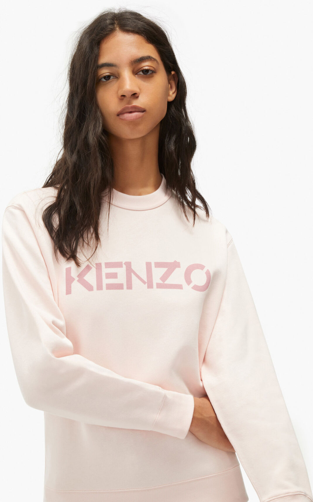 Sweatshirt Kenzo Logo Feminino - Rosa | 079GBCDYL